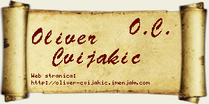 Oliver Cvijakić vizit kartica